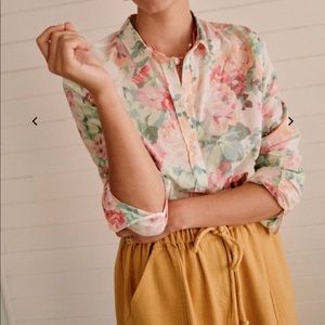 Sezane Pierro Shirt romantic flowers NEW